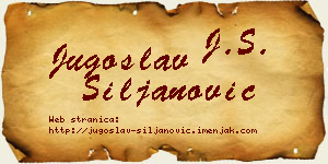 Jugoslav Siljanović vizit kartica